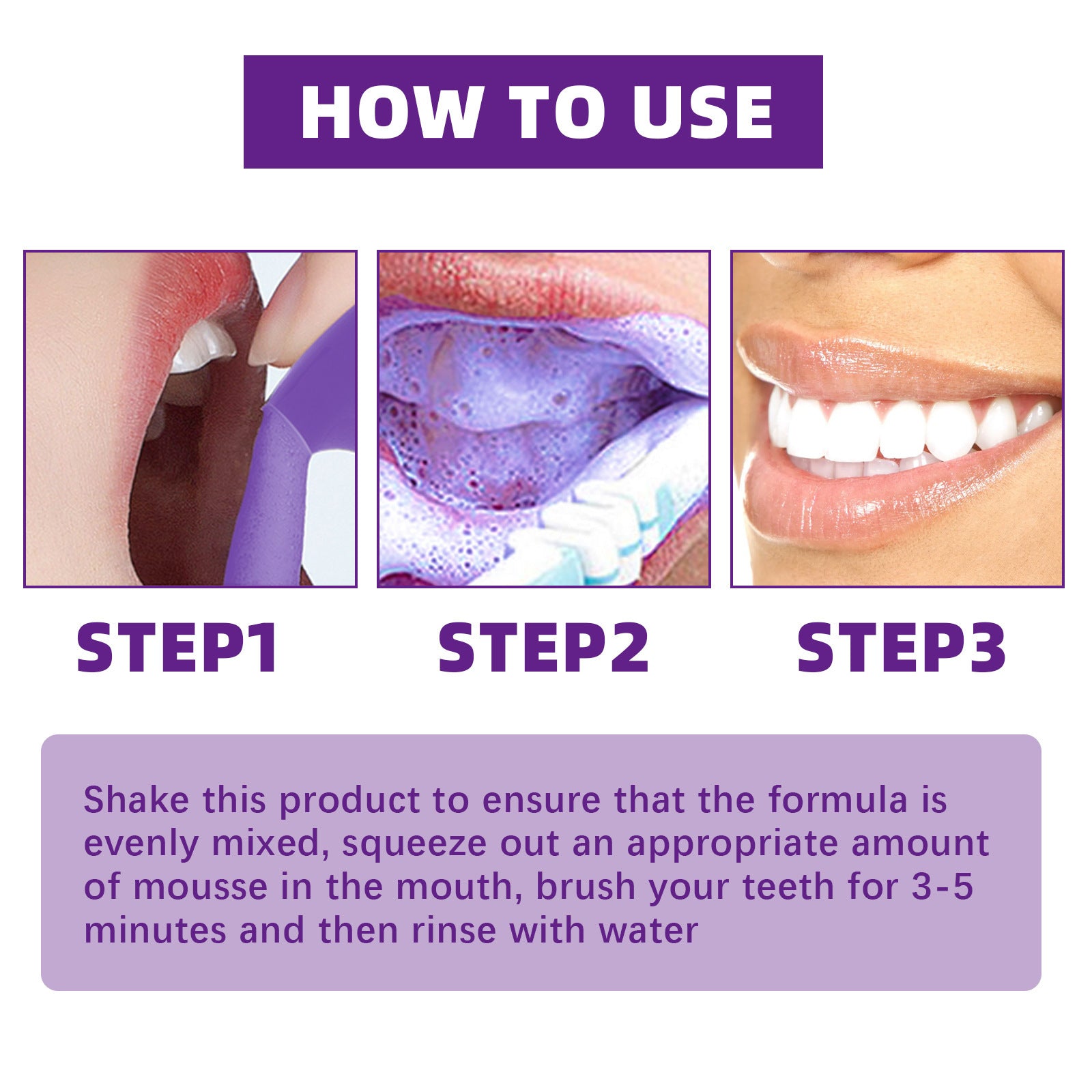 Mousse for teeth whitening