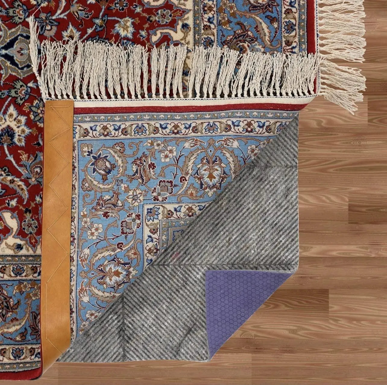 5' Round Custom Cut Non-Slip Durahold Plus Rug Pad, Felt & Rubber for Hard Floors Rugistan