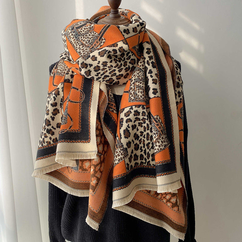 Leopard Jacquard Scarf