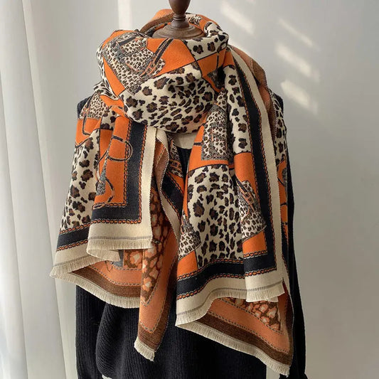 Women's Leopard Print Scarf Family Shopolf