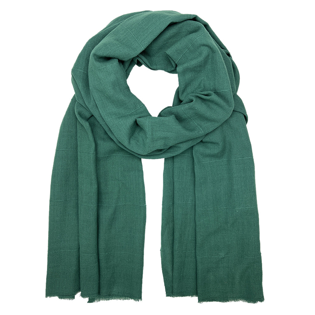 Green scarf on a white background