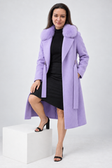 Womens cashmere coat collar