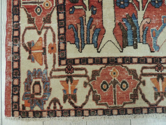 Exquisite Distressed Fine Persian Area Rug 5x7 Ft Rugistan