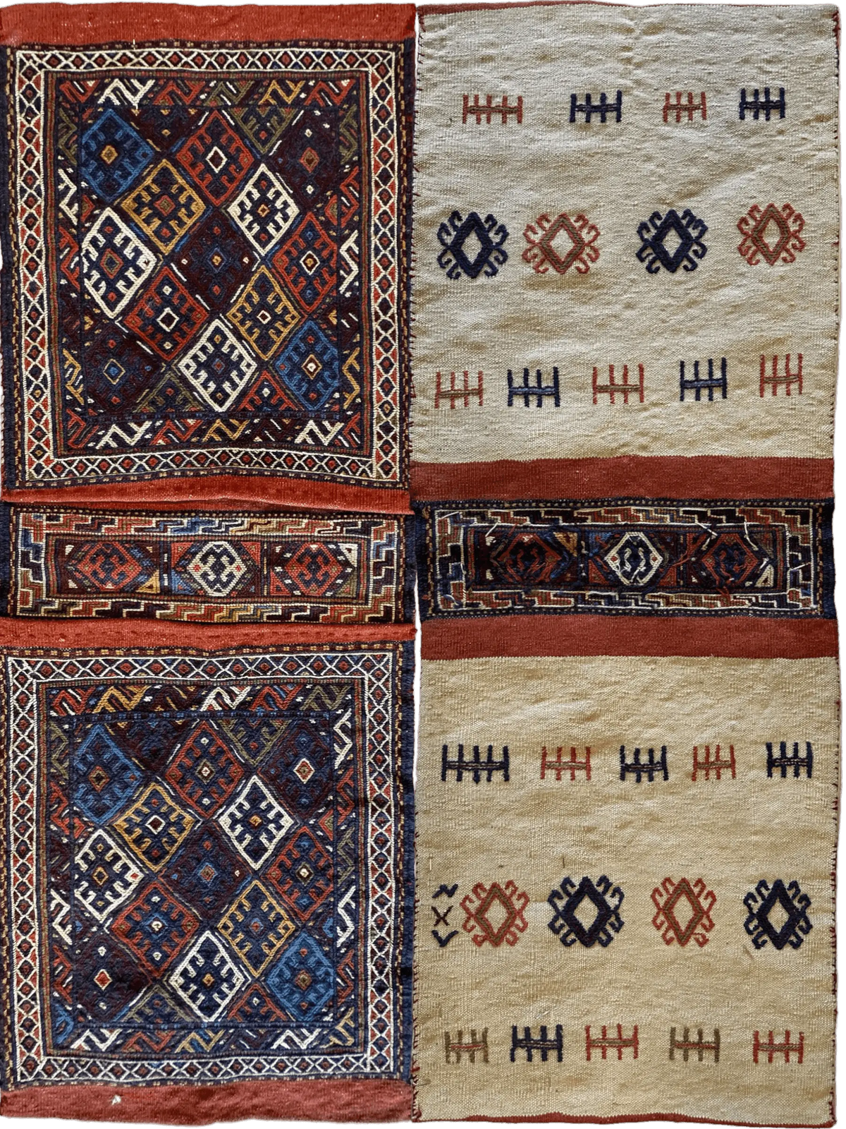 Exquisite Persian Qashqai Nomadic Vintage Khorjin ‘Saddle bag’ Rugistan