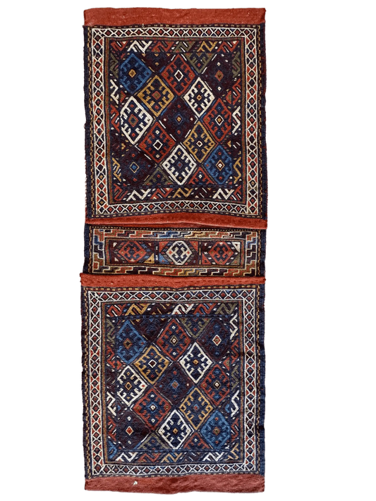 Exquisite Persian Qashqai Nomadic Vintage Khorjin ‘Saddle bag’ Rugistan
