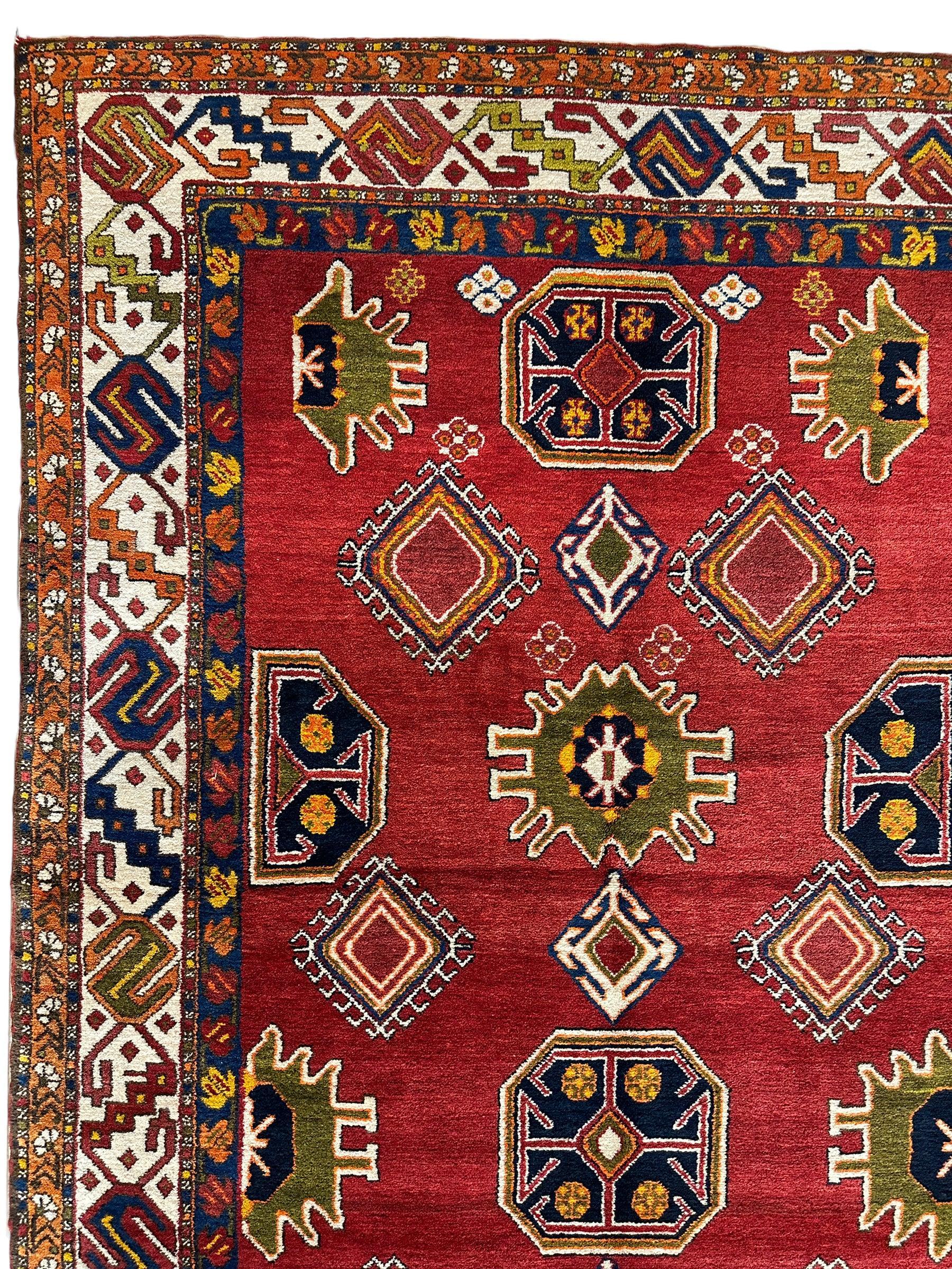 Hand-Knotted Persian Meshgin Wool Rug – 5’ x 11’ – Vintage Tribal Masterpiece Rugistan