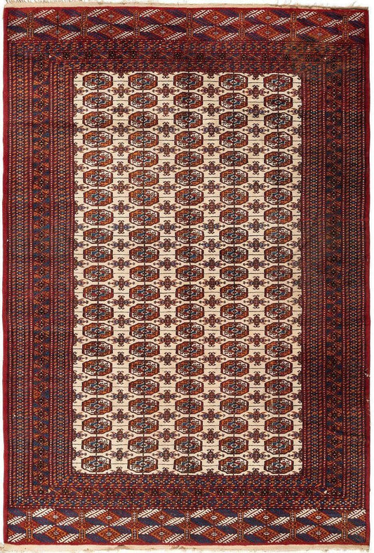 Fine Vintage Room Size Bokhara Oriental Area Rug 9 x 6'3'' Rugistan