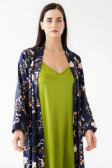 Silk Floral Design Robe Salua Lingerie