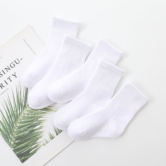 Kids' Cotton Sports Crew Socks – 5 Pair Pack - product image 2
