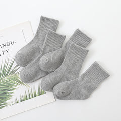Kids' Cotton Sports Crew Socks – 5 Pair Pack - product image 4