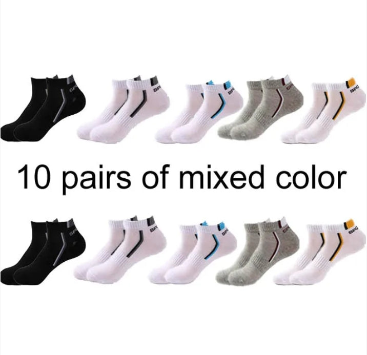 Men's Cotton Sports Ankle Socks - Photo 11