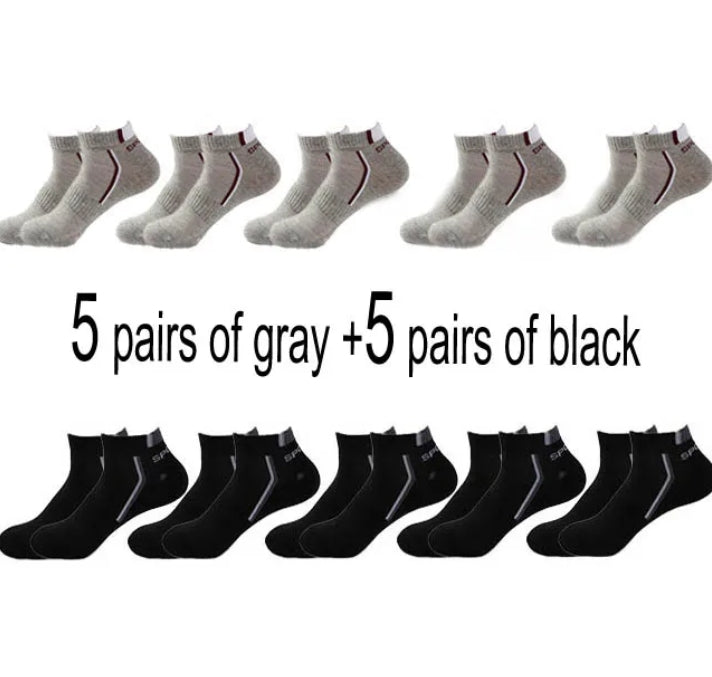 Men's Cotton Sports Ankle Socks - Photo 9