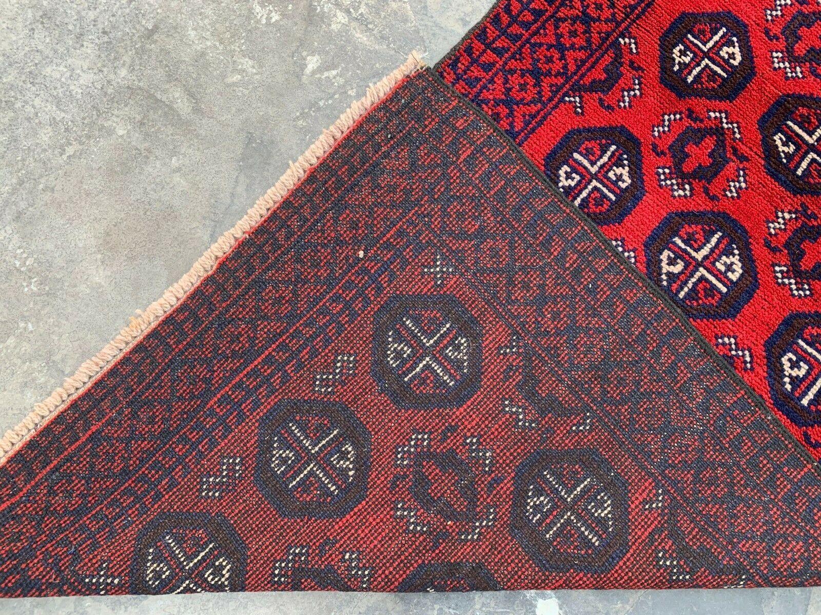 Hand Knotted Afghani Wool Baluch Runner Rug With Rug Pad 2x7 Ft Rugistan