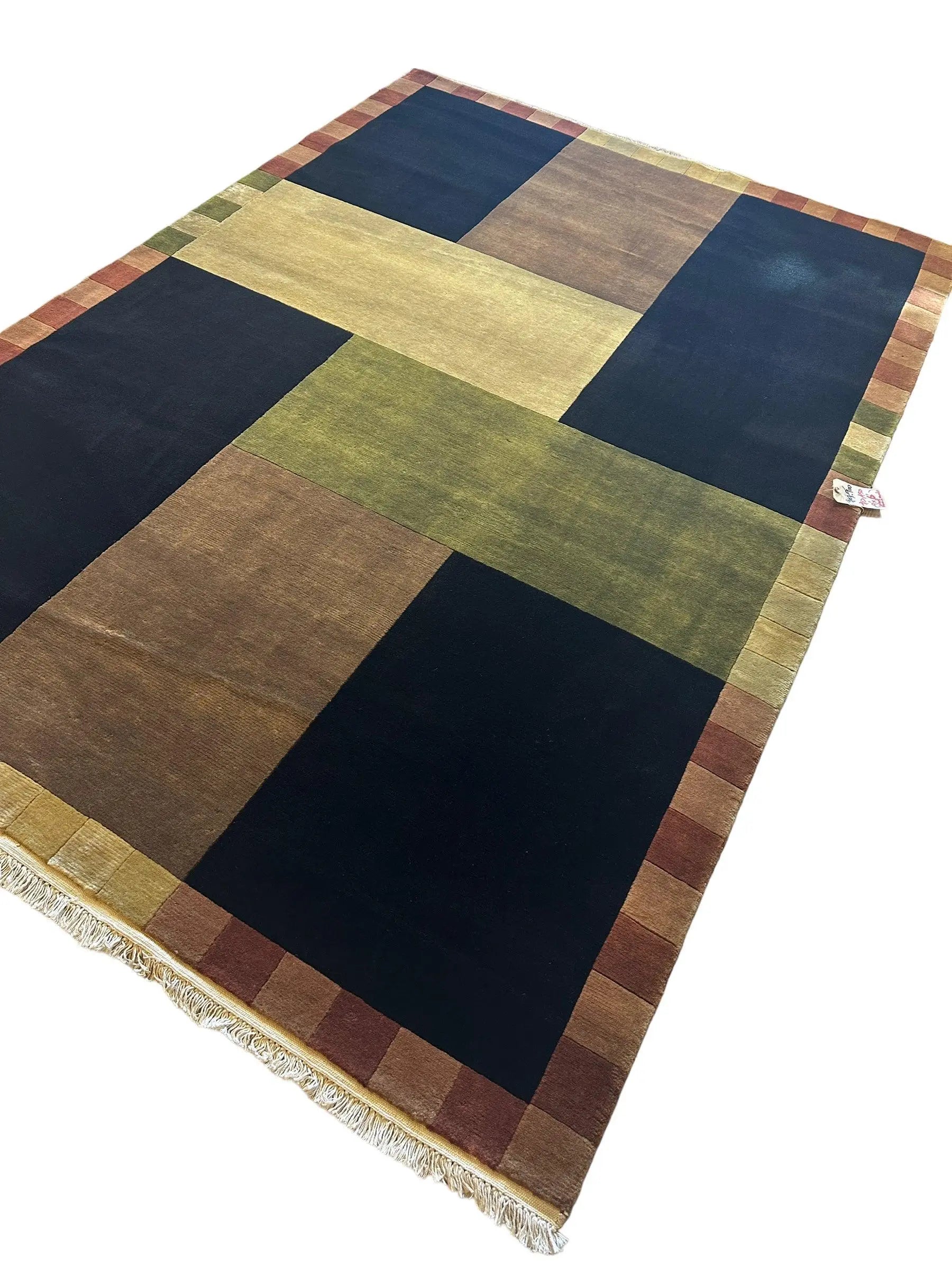 Hand Knotted Modern Wool Rug 6’2” x 9’ Rugistan