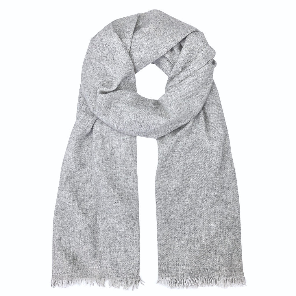 Gray scarf on a white background