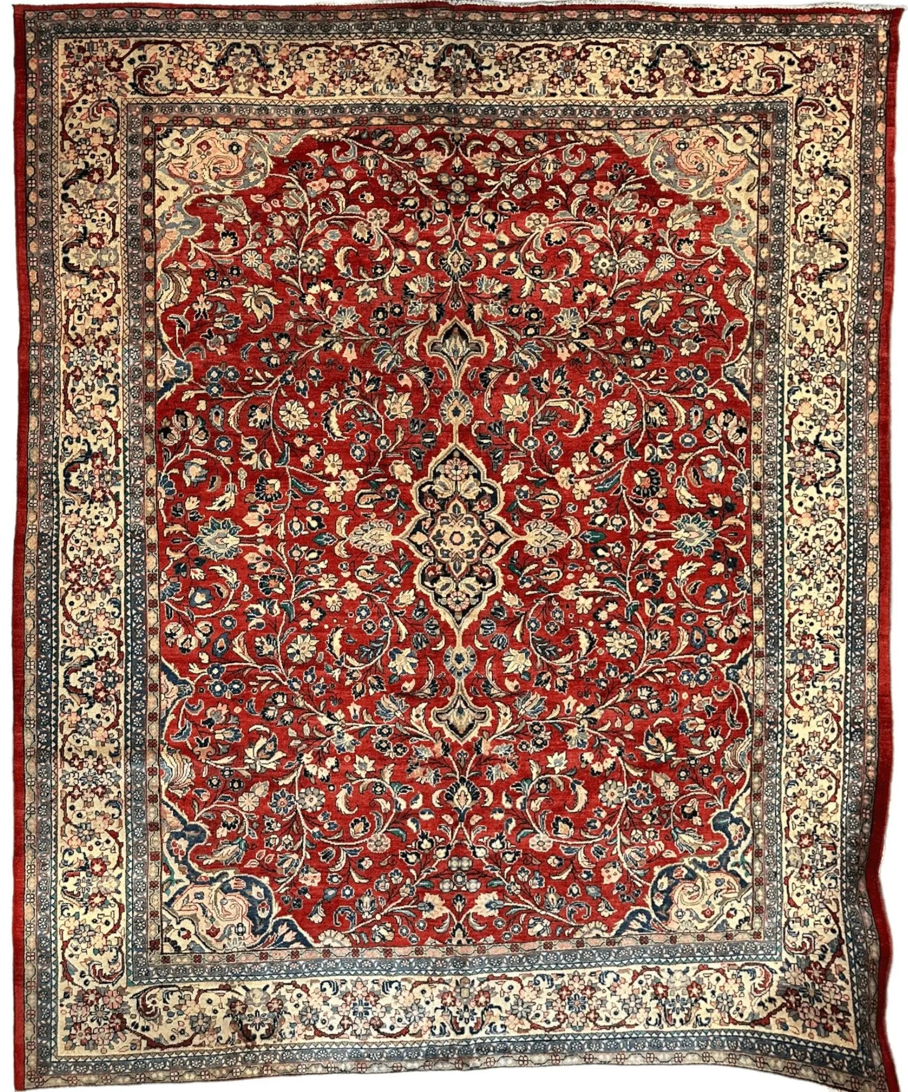 Handmade One-of-a-Kind Persian Mahal Rug - 10’ x 12’10” Rugistan