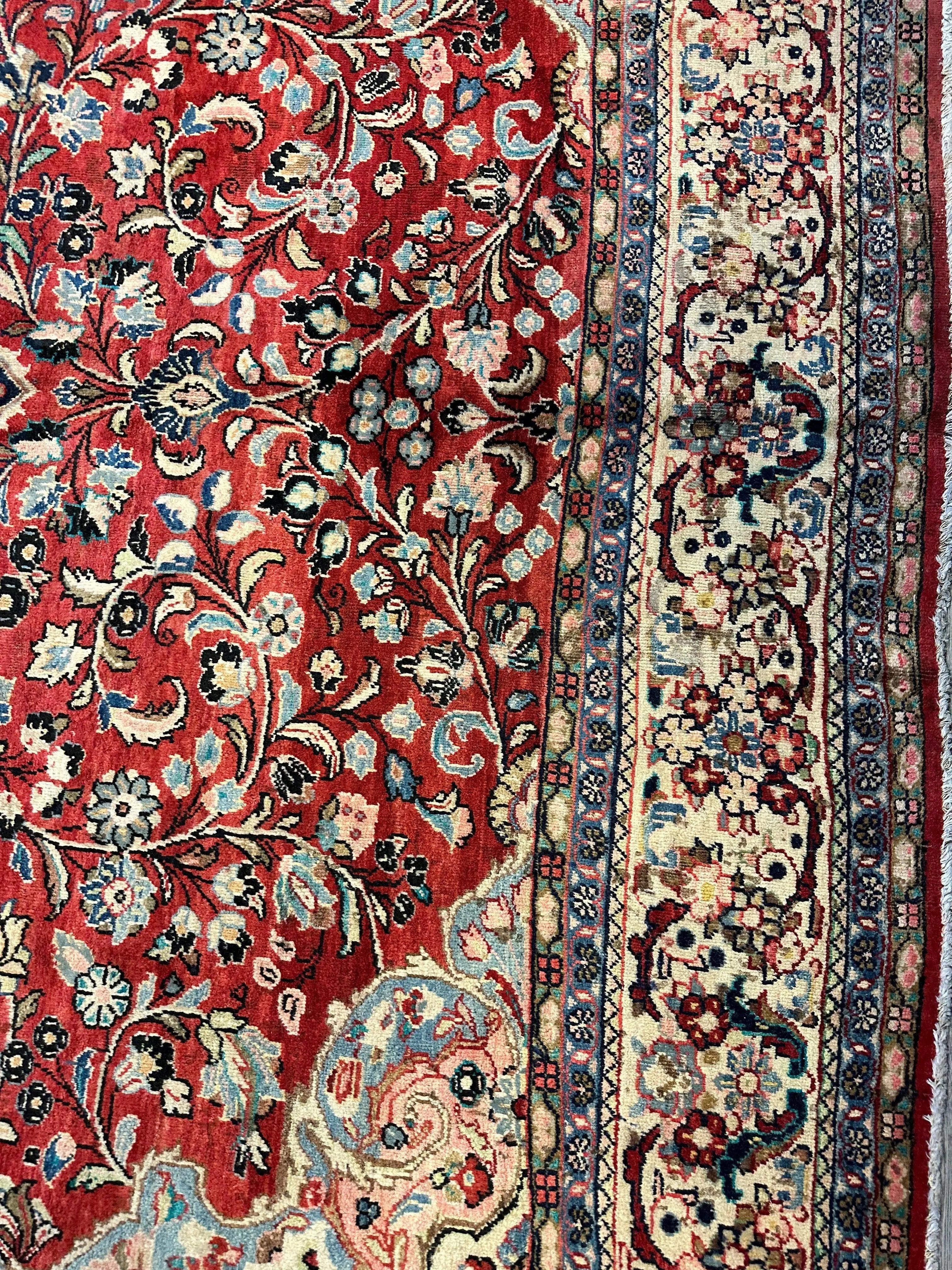 Handmade One-of-a-Kind Persian Mahal Rug - 10’ x 12’10” Rugistan