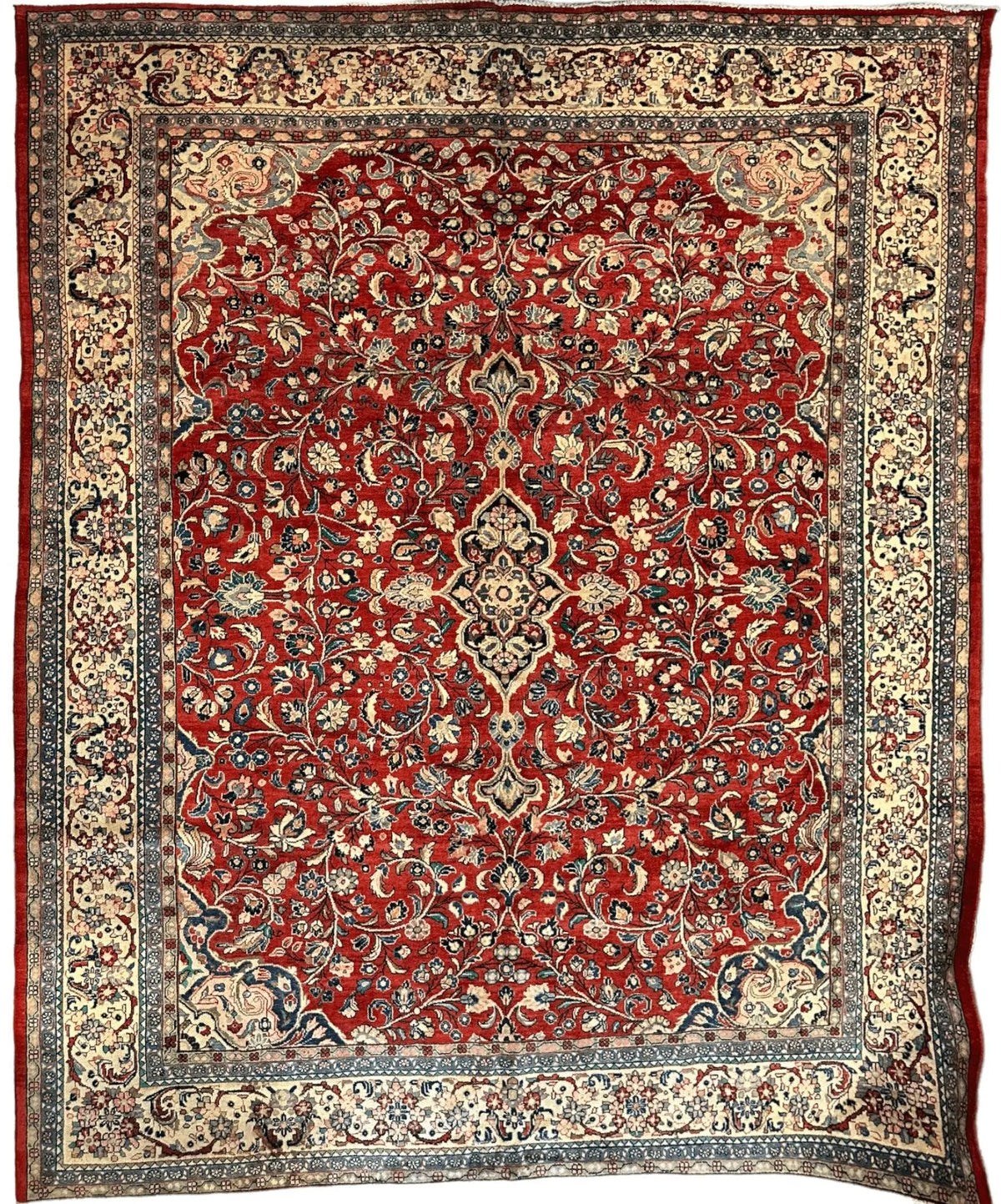 Handmade One-of-a-Kind Persian Mahal Rug - 10’ x 12’10” Rugistan