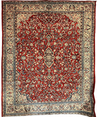Handmade One-of-a-Kind Persian Mahal Rug - 10’ x 12’10” Rugistan