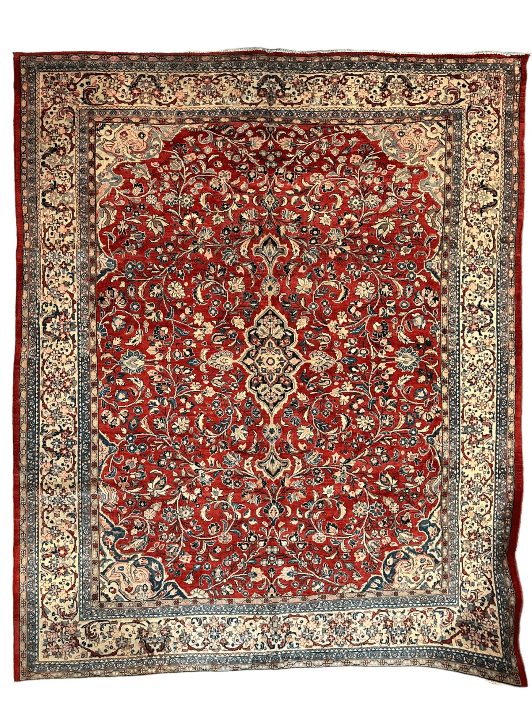 Handmade One-of-a-Kind Persian Mahal Rug - 10’ x 12’10” Rugistan