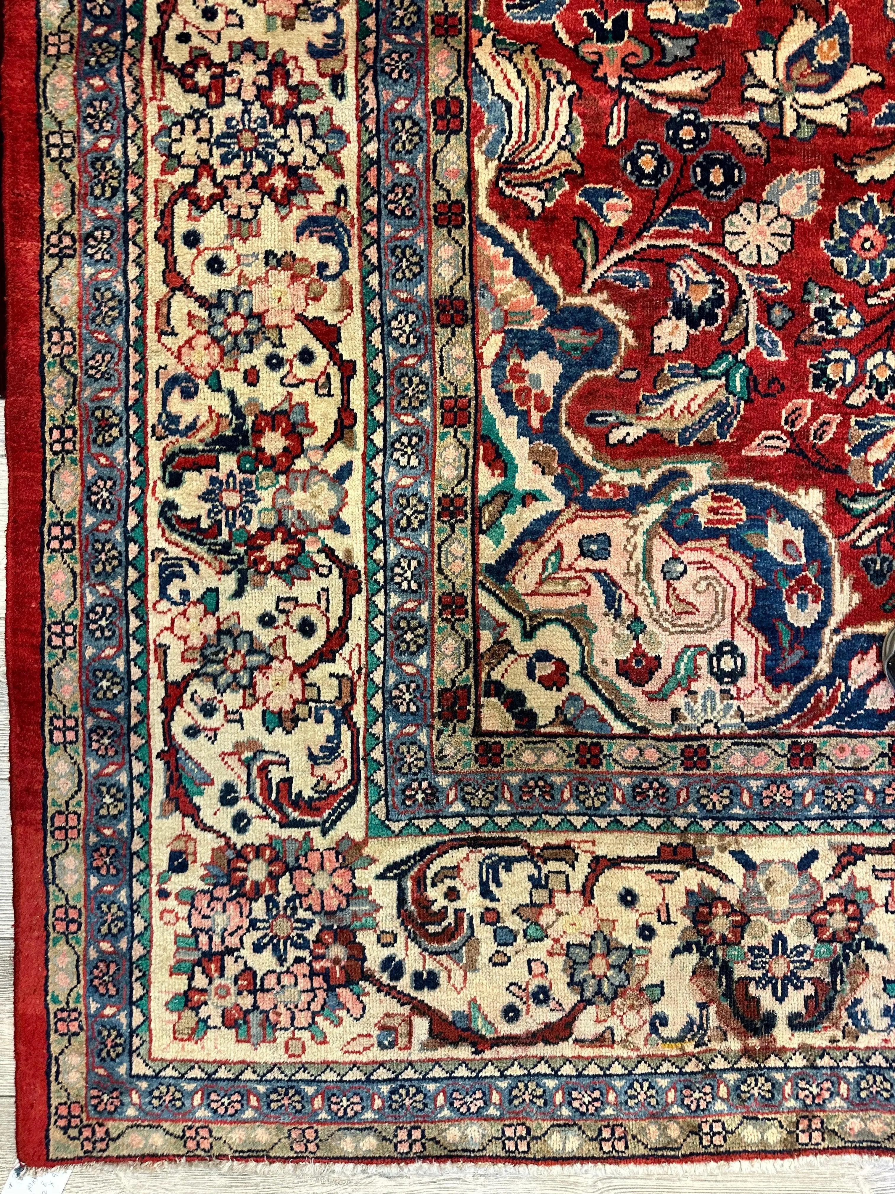 Handmade One-of-a-Kind Persian Mahal Rug - 10’ x 12’10” Rugistan