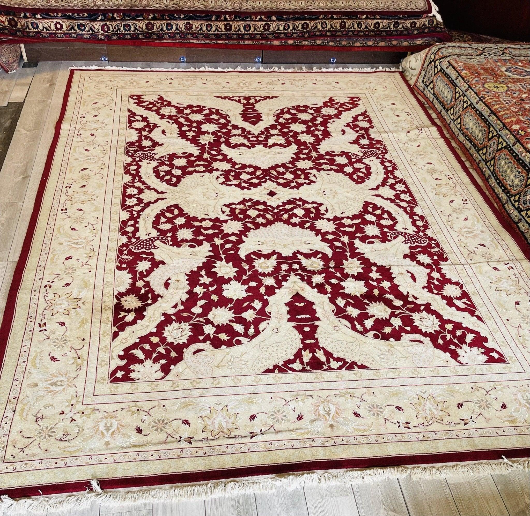 Hand-Knotted Pak-Ziegler Wool Rug – 8'7" x 11'7" – Traditional Design, Warm Earth Tones Rugistan
