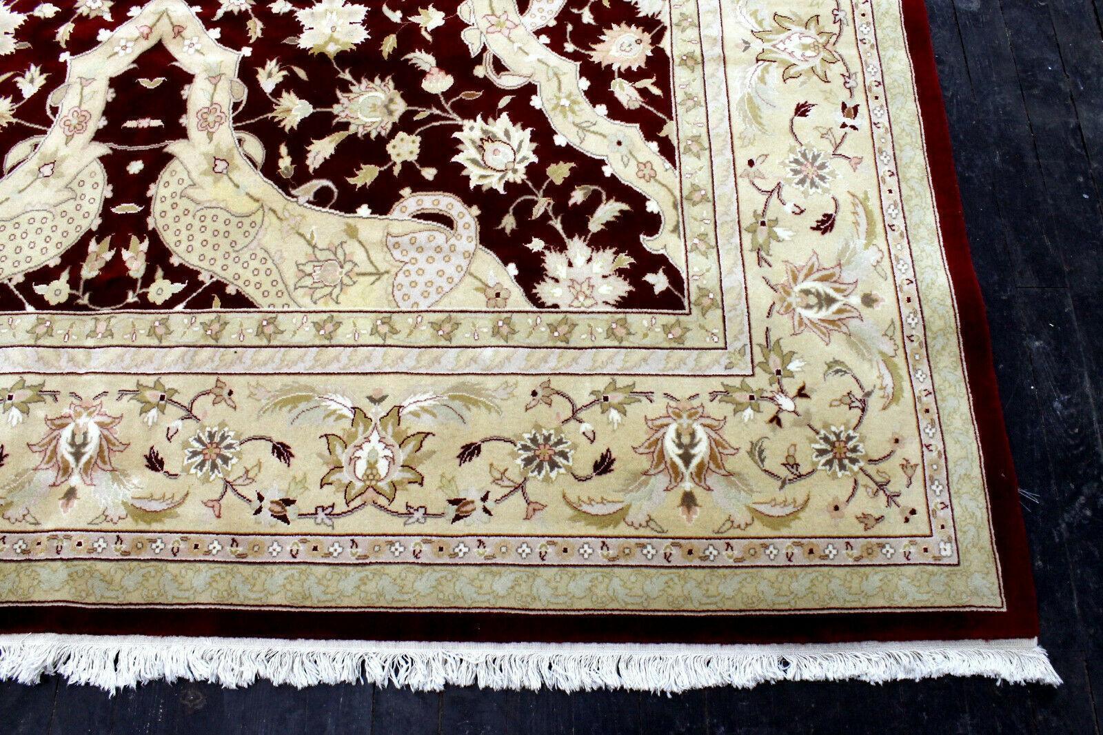 Hand-Knotted Pak-Ziegler Wool Rug – 8'7" x 11'7" – Traditional Design, Warm Earth Tones Rugistan