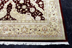 Hand-Knotted Pak-Ziegler Wool Rug – 8'7" x 11'7" – Traditional Design, Warm Earth Tones Rugistan
