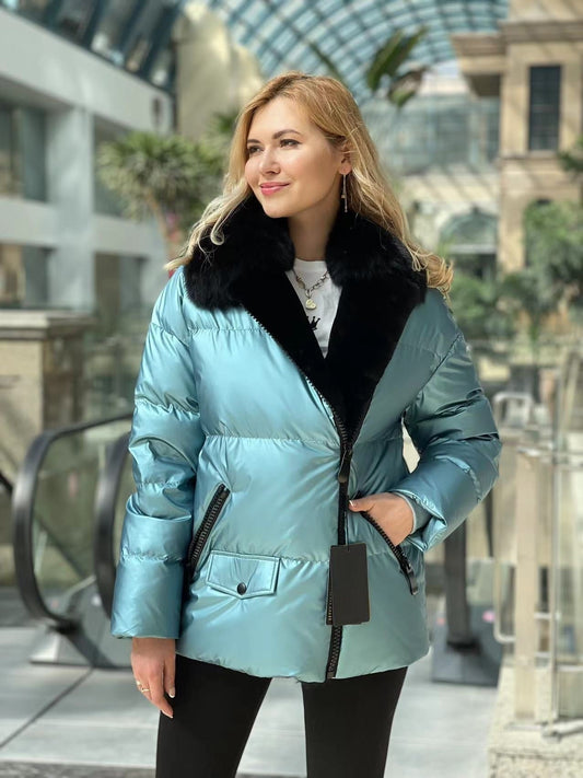 Genuine Polar Fox Fur Down Fill Water-Repellent Coat Alaska® Outerwear Company