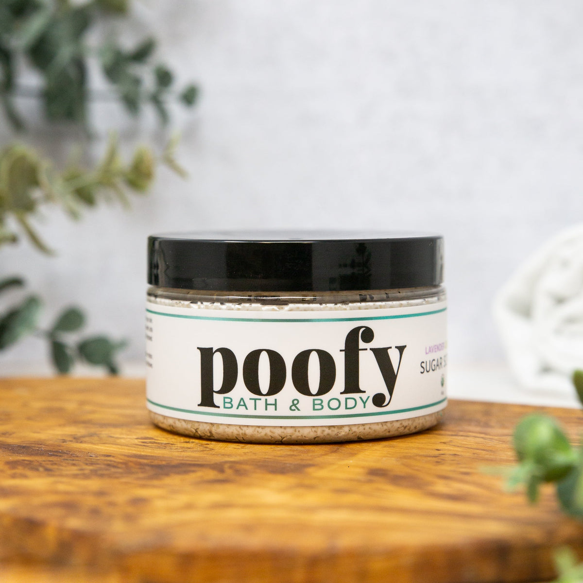 Lavender Lemon Creamy Sugar Scrub Organic Poofy Organics