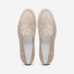16-621-BON LIVORNO Sueded Italian Goatskin Loafer Bone
