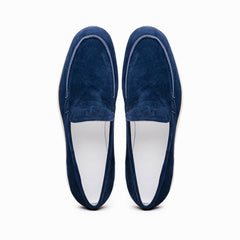16-621-NVY LIVORNO Sueded Italian Goatskin Loafer Navy