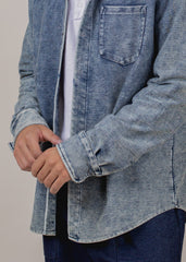 Long Sleeve Indigo Button Down