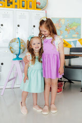 Mint Faux Suede Pinafore