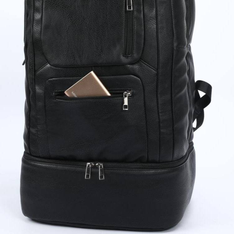 Black Leather Patented Carry-on Bag (XL Design)