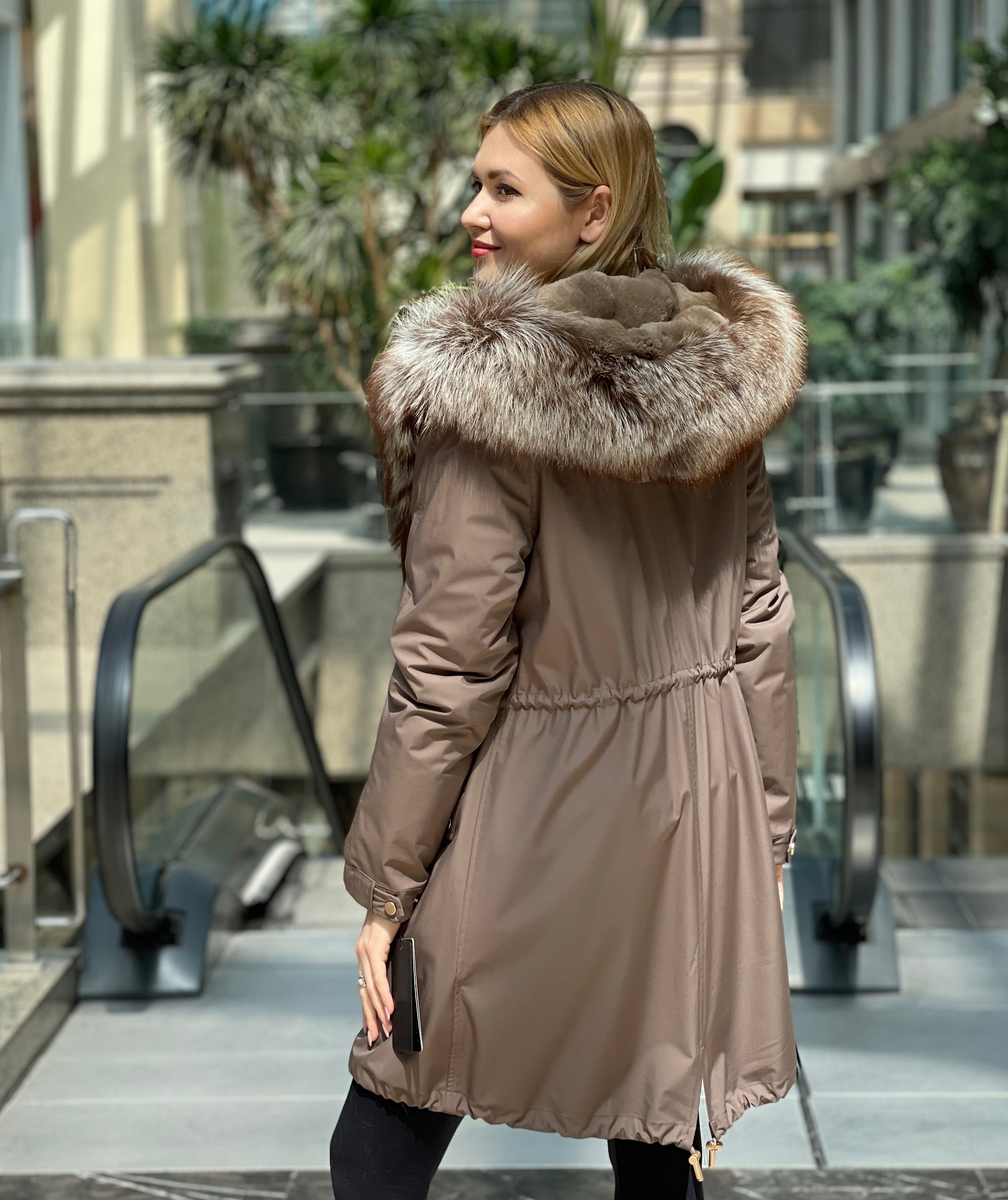 Silver Fox Fur Trim Rabbit Fur Insulated Parka Alaska® Outerwear Company