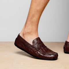 31-103-NIC MONZA Crocodile Driver, Nicotine