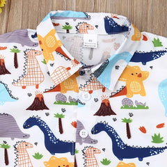 Children’s Dinosaur Print Shirt & Shorts Set | Fun & Playful Kids’ Outfit