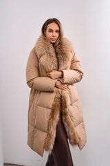 Genuine Polar Fox Premium Down Parka Coat