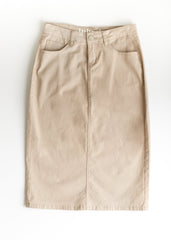 Beige skirt on a white background