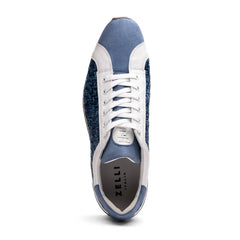 65-375-BLU RIPI Calfskin Hand Weave Sneaker Blue