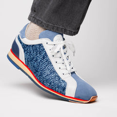 65-375-BLU RIPI Calfskin Hand Weave Sneaker Blue
