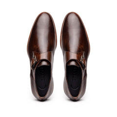 55-605-CST ROMAN Italian Calfskin Monkstrap Chestnut