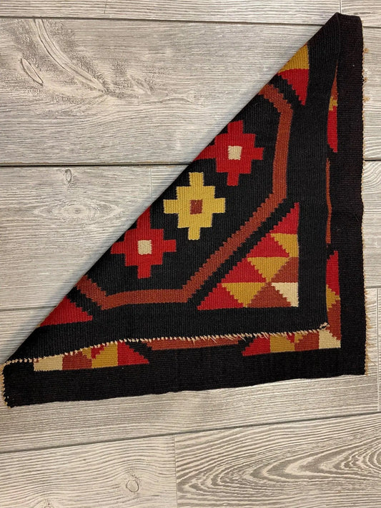 Small Mexican Hand Woven Kilim Rug 19''x19'' Rugistan