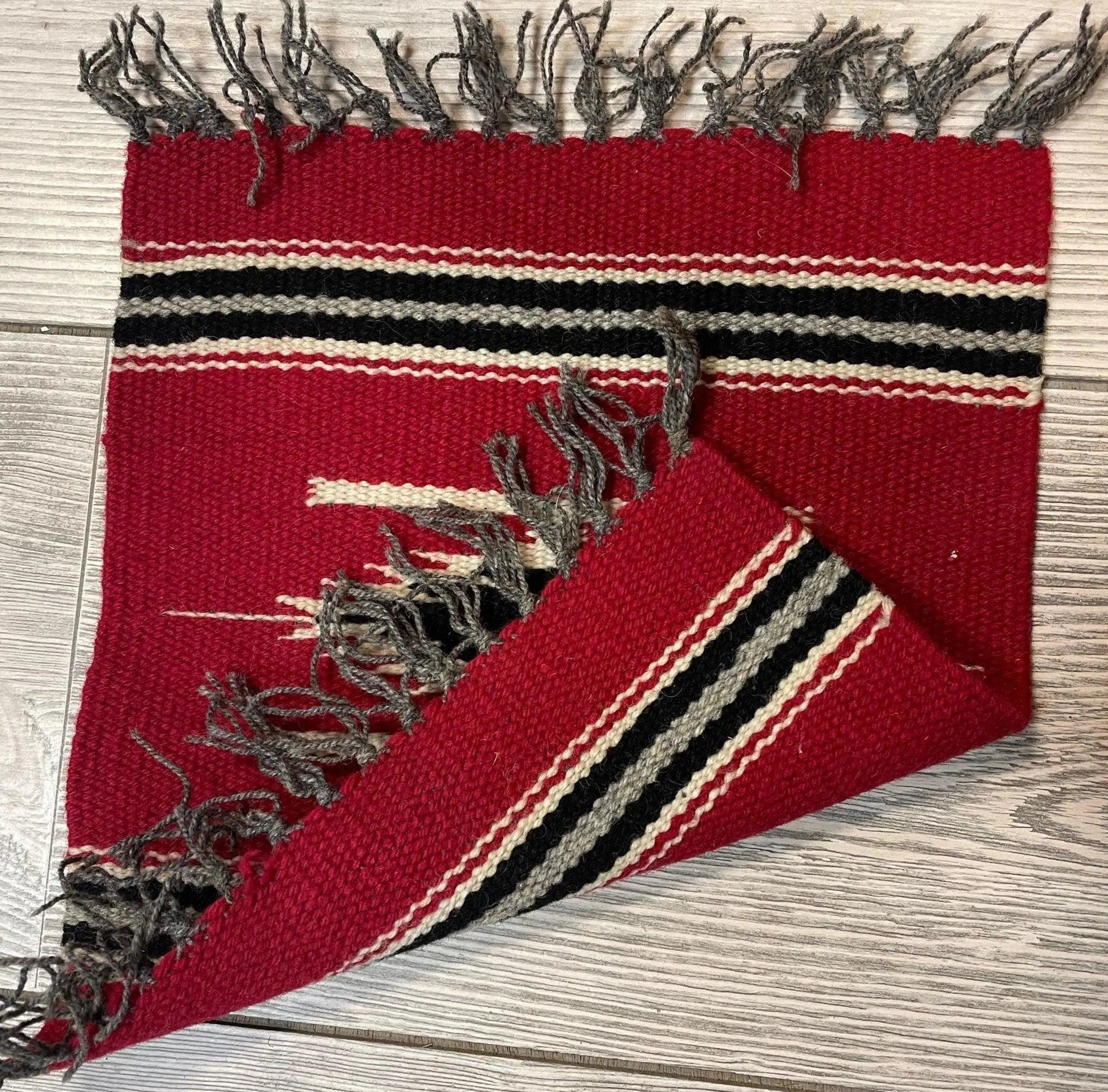 Small Mexican Hand Woven Kilim Rug 9''x12'' Rugistan