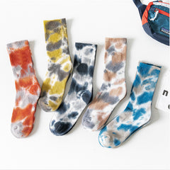 Tie-dye cotton tube socks