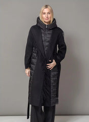 Kennedy Fringe Luxe Down Wool Blend Coat in Black Alaska® Outerwear Company