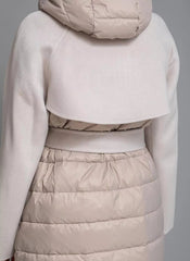 Kennedy Fringe Luxe Down Wool Coat in Beige Alaska® Outerwear Company
