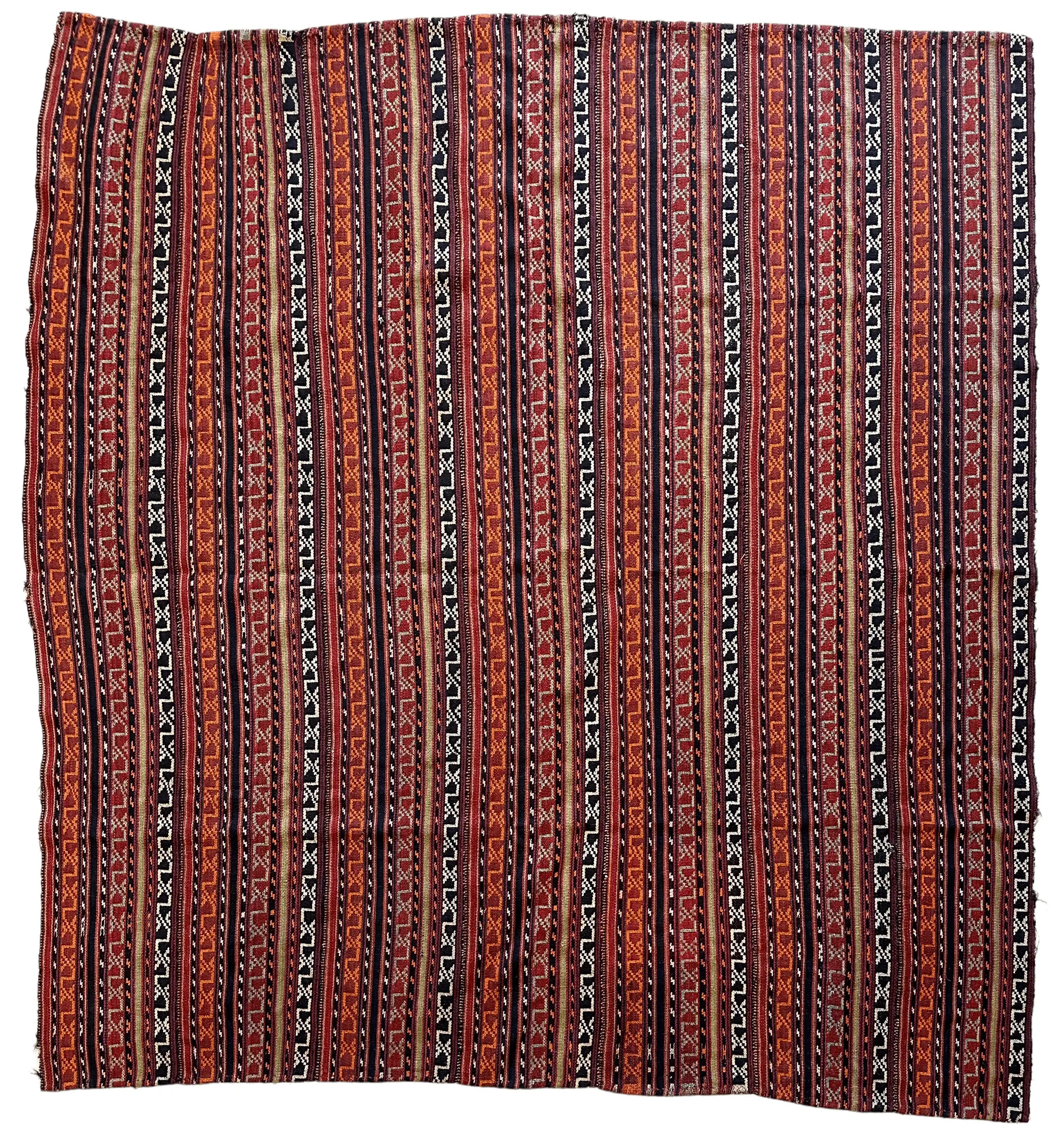 UNIQUE Antique Square Azerbijani Shahsavan Jajim Rug 6’4” x 6’8” Rugistan