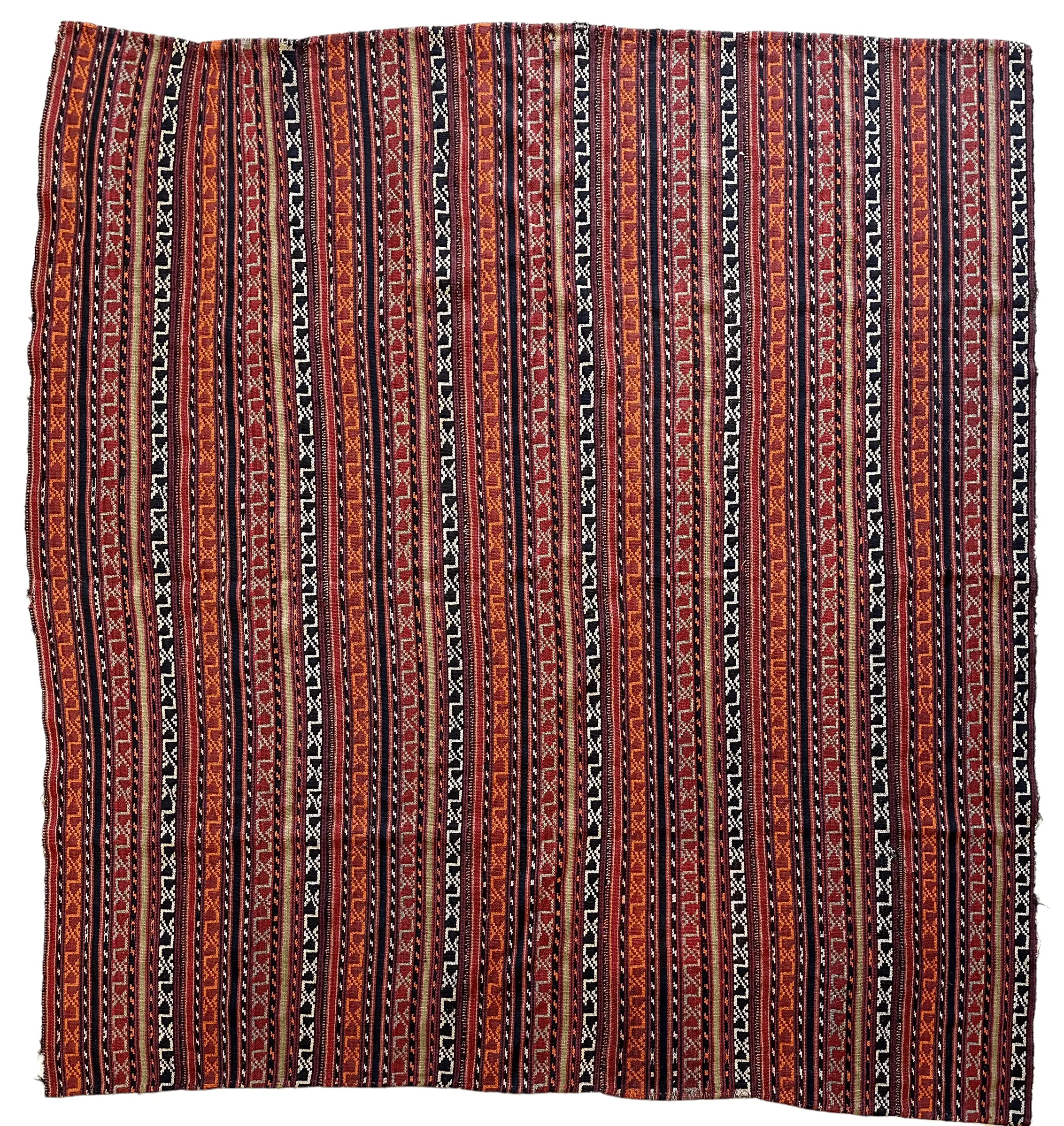 UNIQUE Antique Square Azerbijani Shahsavan Jajim Rug 6’4” x 6’8” Rugistan